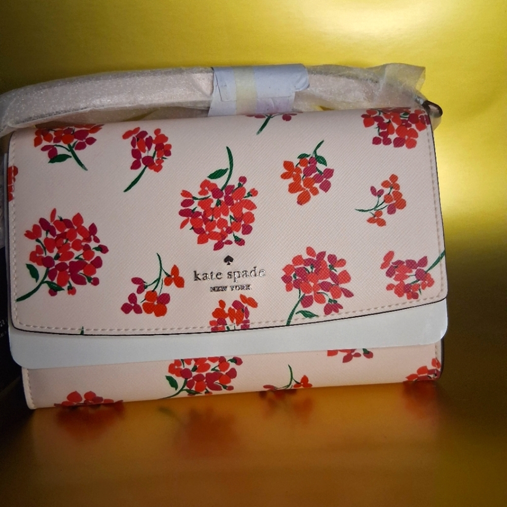 Kate Spade Floral Cream Crossbody Bag